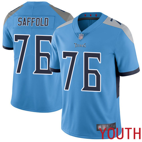 Tennessee Titans Limited Light Blue Youth Rodger Saffold Alternate Jersey NFL Football #76 Vapor Untouchable->youth nfl jersey->Youth Jersey